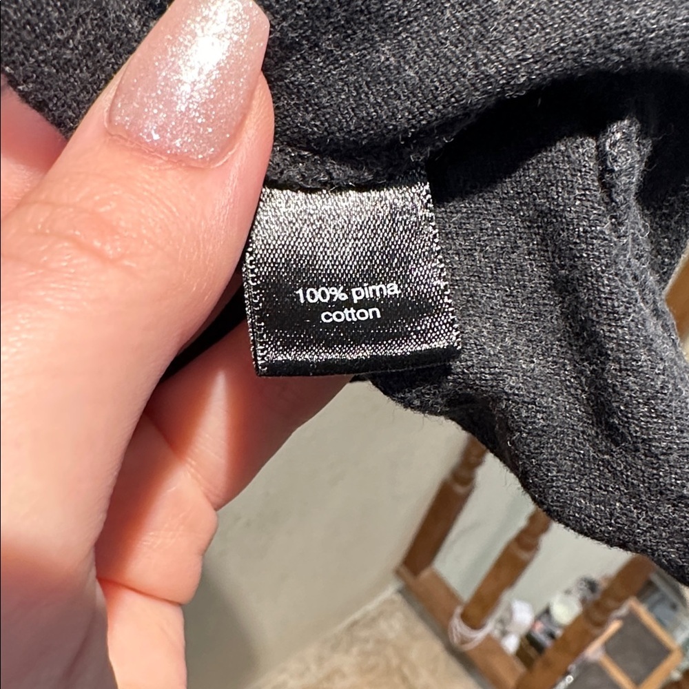 Peruvian Connection Charcoal Gray Top size Xl - Picture 6 of 11